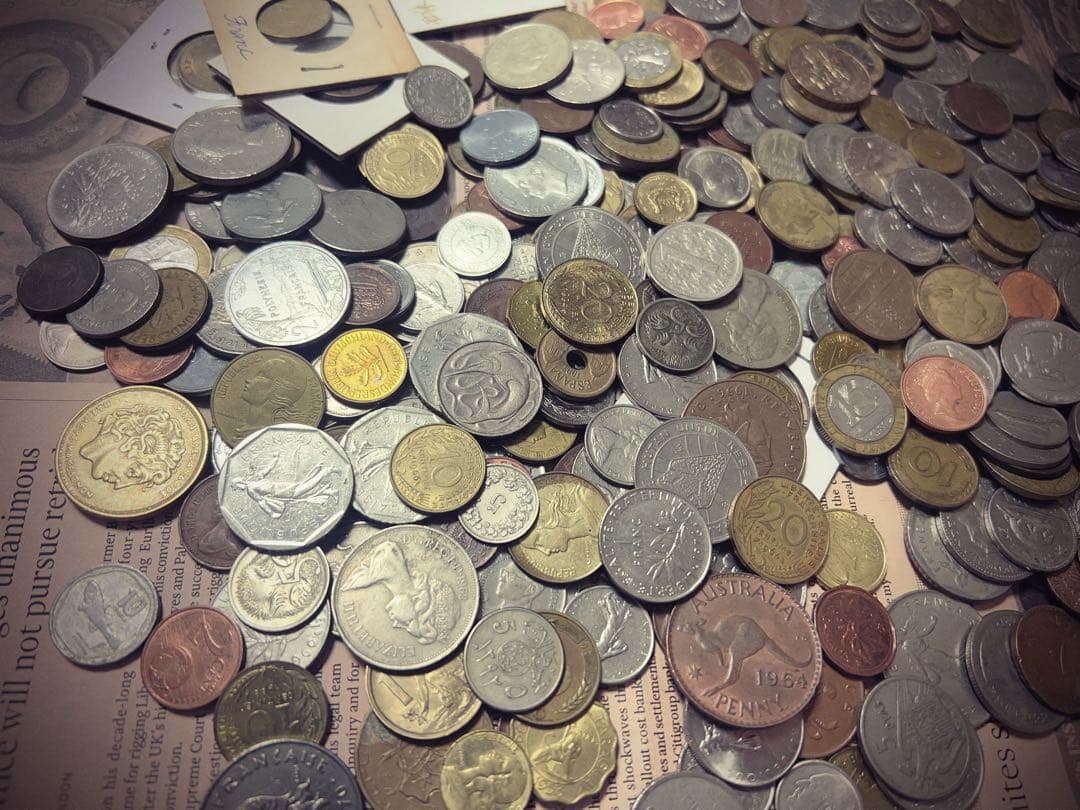外国貨幣 古銭 まとめ売り 1.6kg