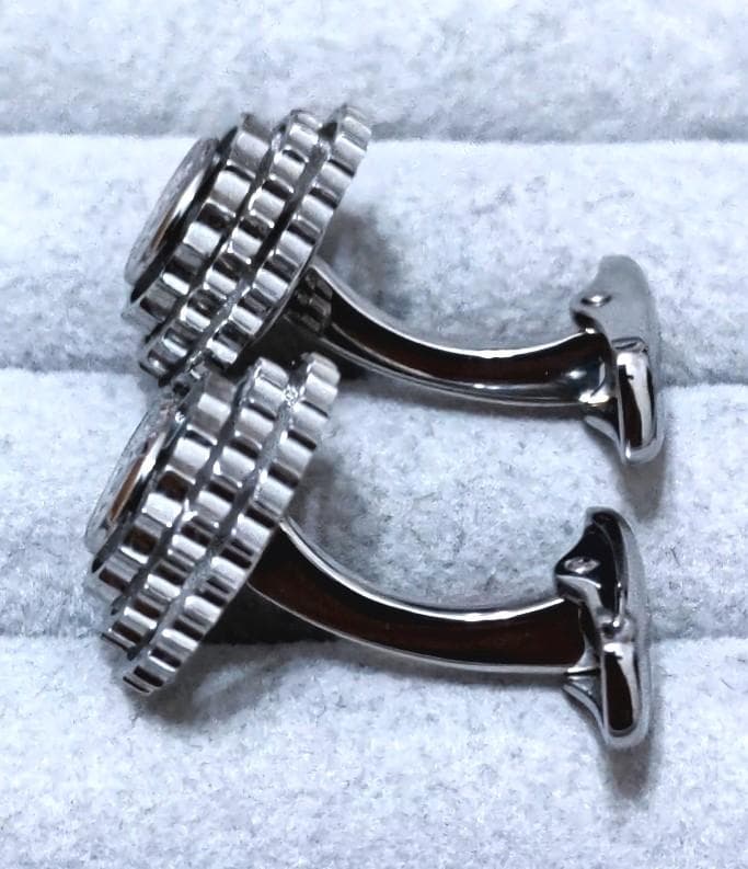 dunhill ダンヒル ADロゴ 3連ギアリング カフス 40143