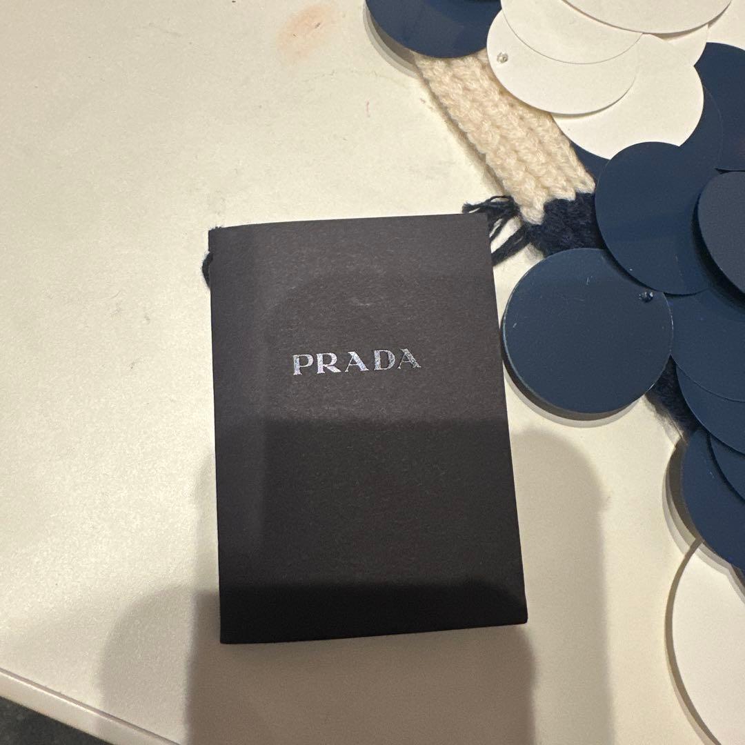 PRADA ストライプ ニットマフラー