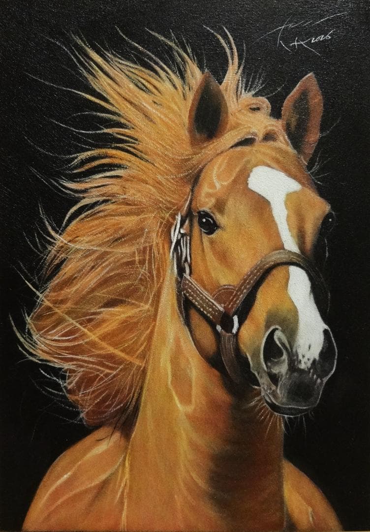 上鈴木正一 油彩画『 オルフェーヴル 2点 』ジラール様のオーダー作品