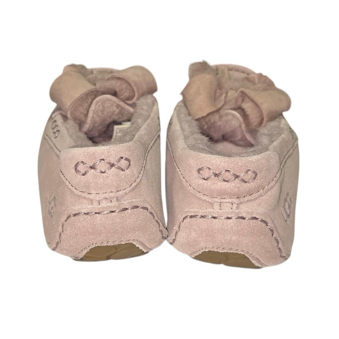 UGG アグ アンスレーボウ モカシン ローファー ピンク スエード 22cm