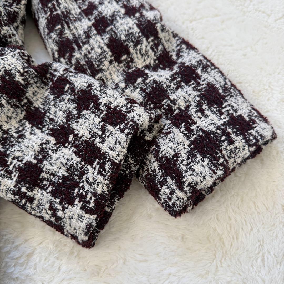 美品】DAMA collection フード付き ツイードコート 千鳥格子 M - メルカリ