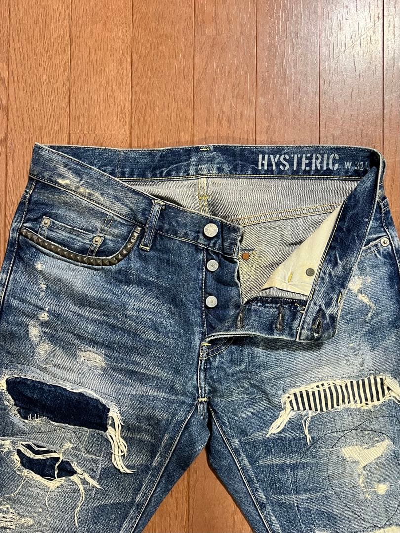 ヒステリックグラマーRSM加工スタッズデニム/34×33Yahoo!オークション
