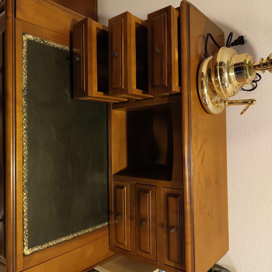 波風ミナト様専用】フランス製 木製デスク 引き出し付き - メルカリ