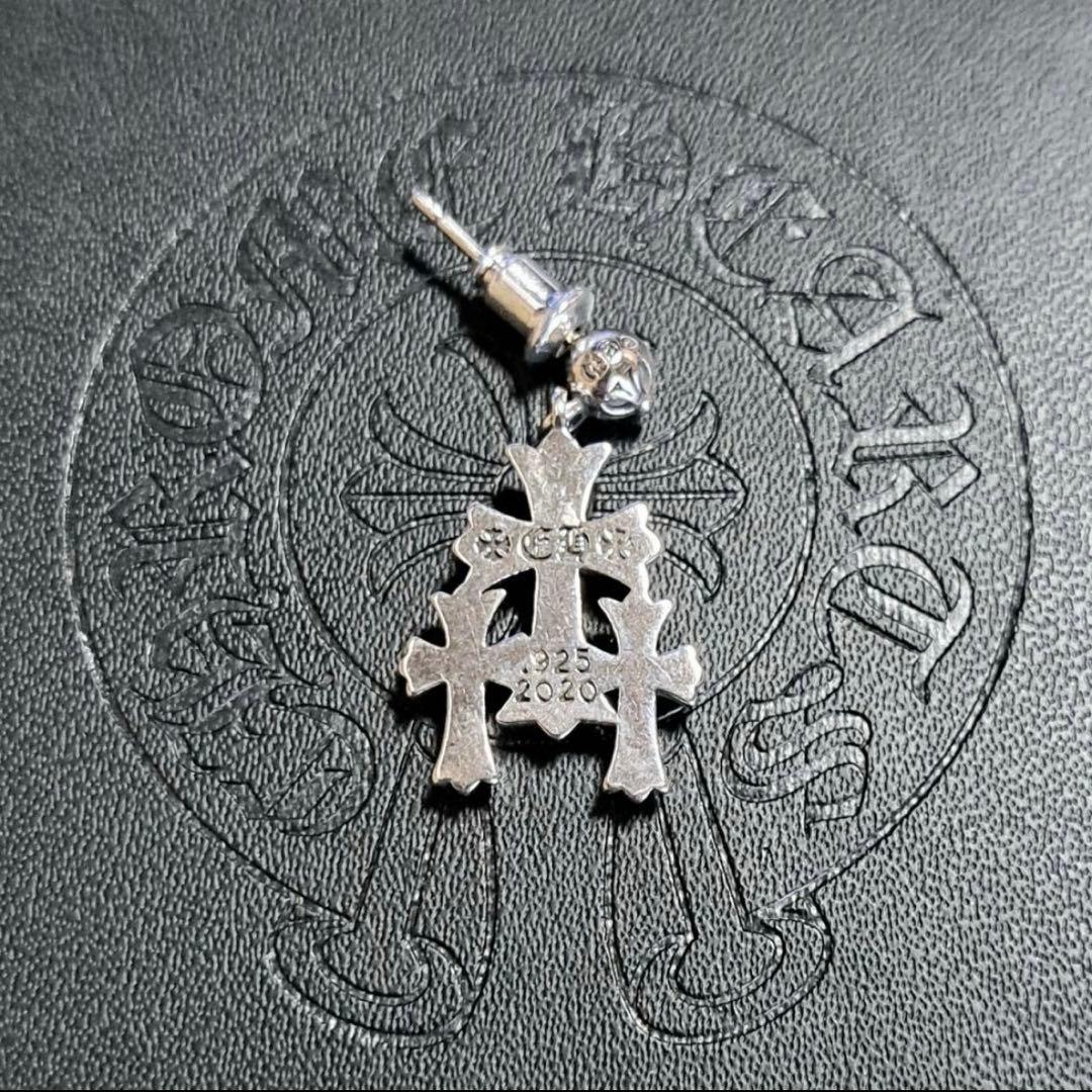破格】Chrome Hearts 3CHクロス ドロップ ピアス レアアイテム