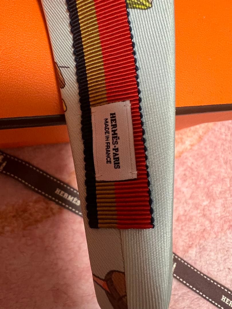 新品 エルメス カラフル地図柄 ヘアバンド