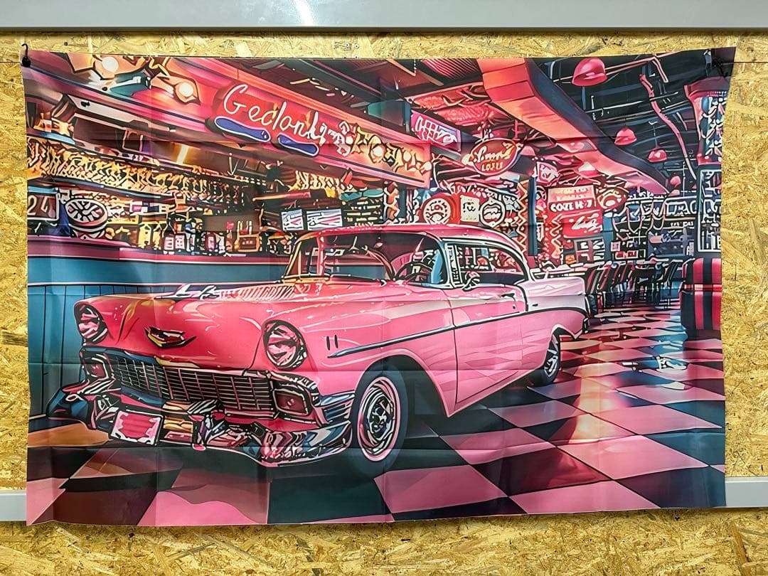 ビンテージ フラッグ バナー タペストリー アメリカン雑貨 アメ車