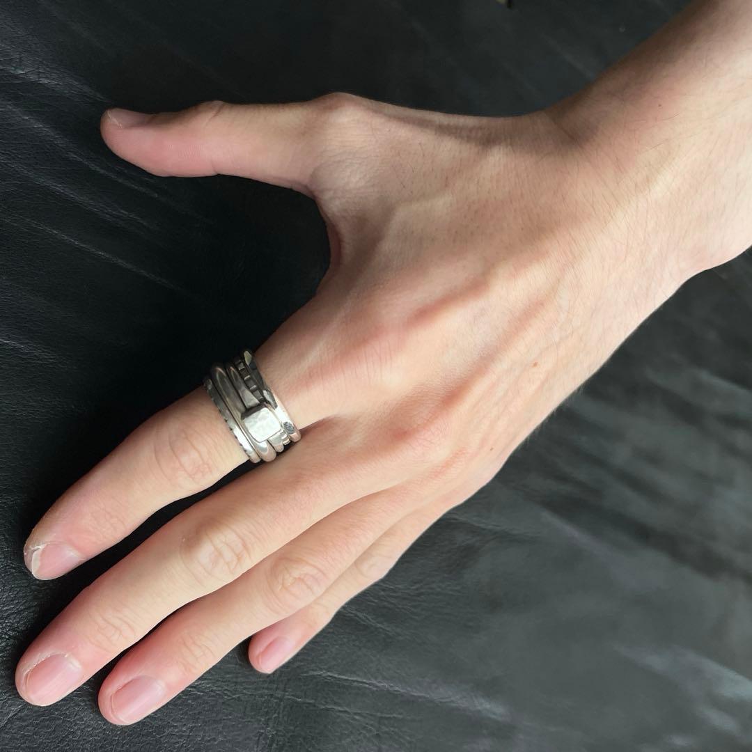 フランス スターリング シルバー リング セット ヴィンテージ ユーロ