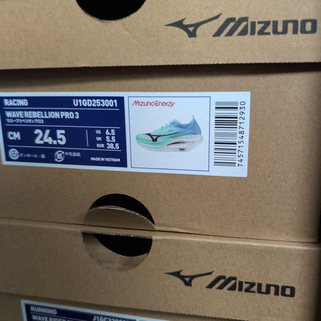 ミズノ ウエーブリベリオンプロ３ 24.5cm