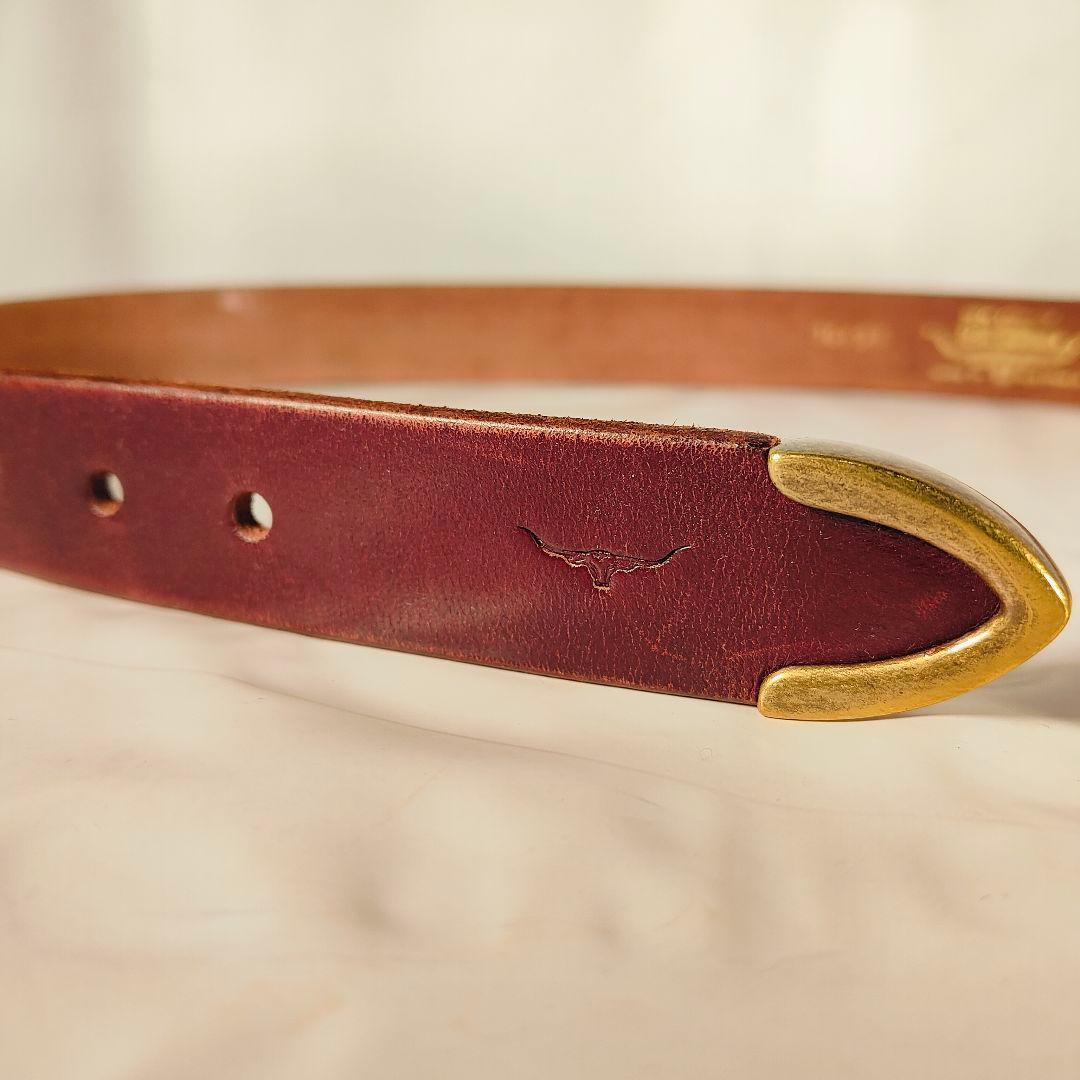 【美品】R.M.Williams オーストラリア製 高級バーガンディドレスベルト