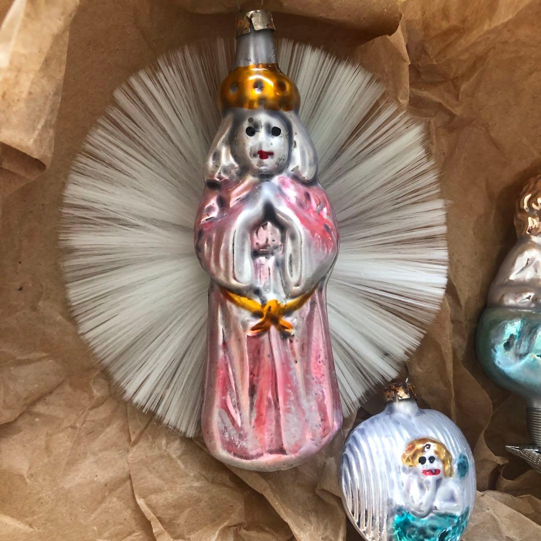 ドイツ製 ガラスオーナメント クリスマスオーナメント 6点 アスティエ