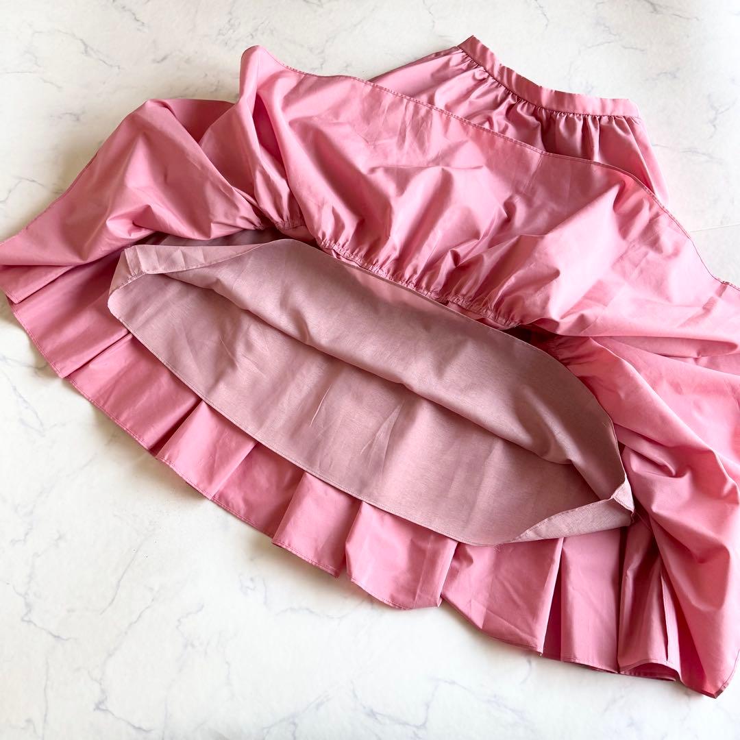 2022SS セブンテンバイミホカワヒト カラーティアードスカート ピンク M