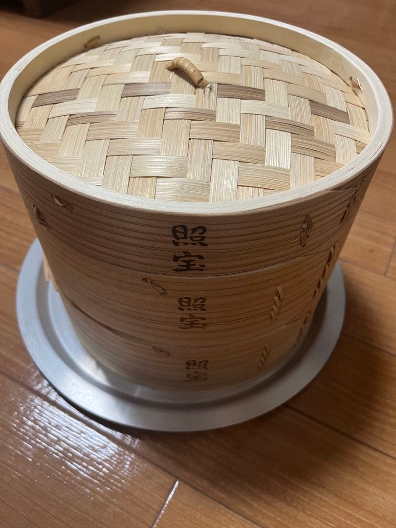 照宝　せいろ　2段蒸し器　未使用品 照宝 白木せいろ二段 蒸し板セット30cm | 中華街 照宝