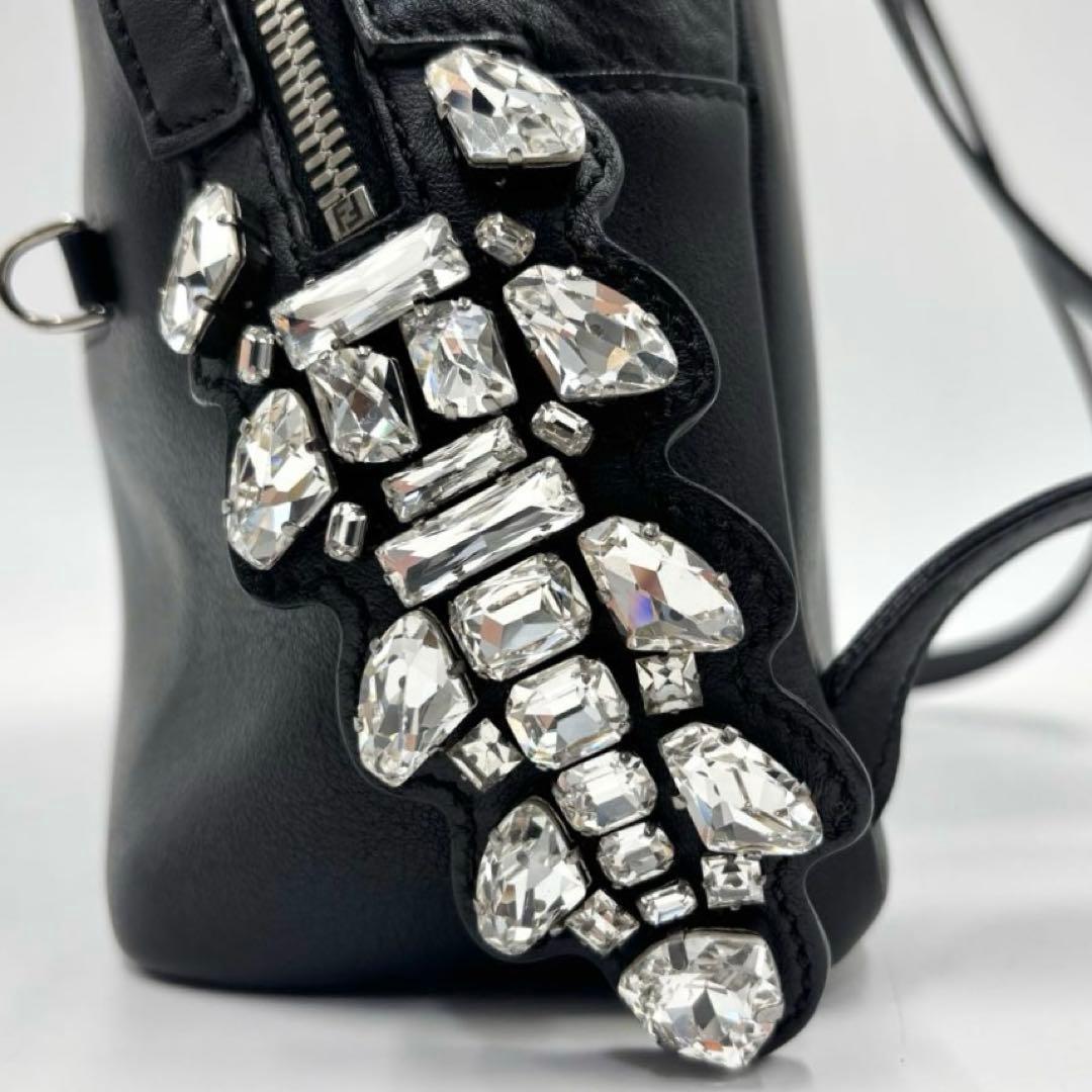 極美品】 FENDI フェンディ バイザウェイ リュック ビジュー 黒 - メルカリ