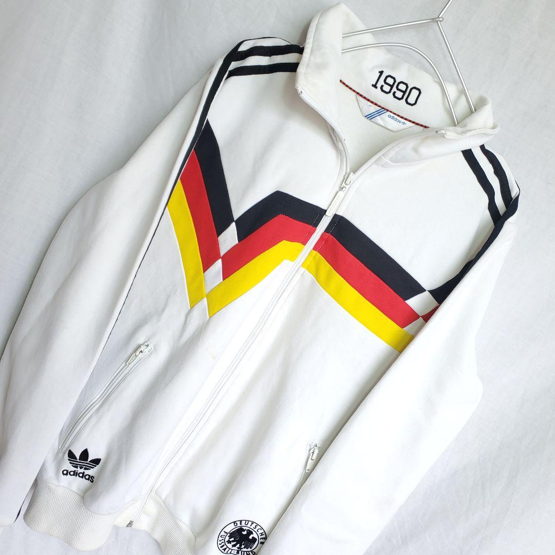 adidas トラックジャケット ジャージ上 ドイツ代表 刺繍 W杯 1990