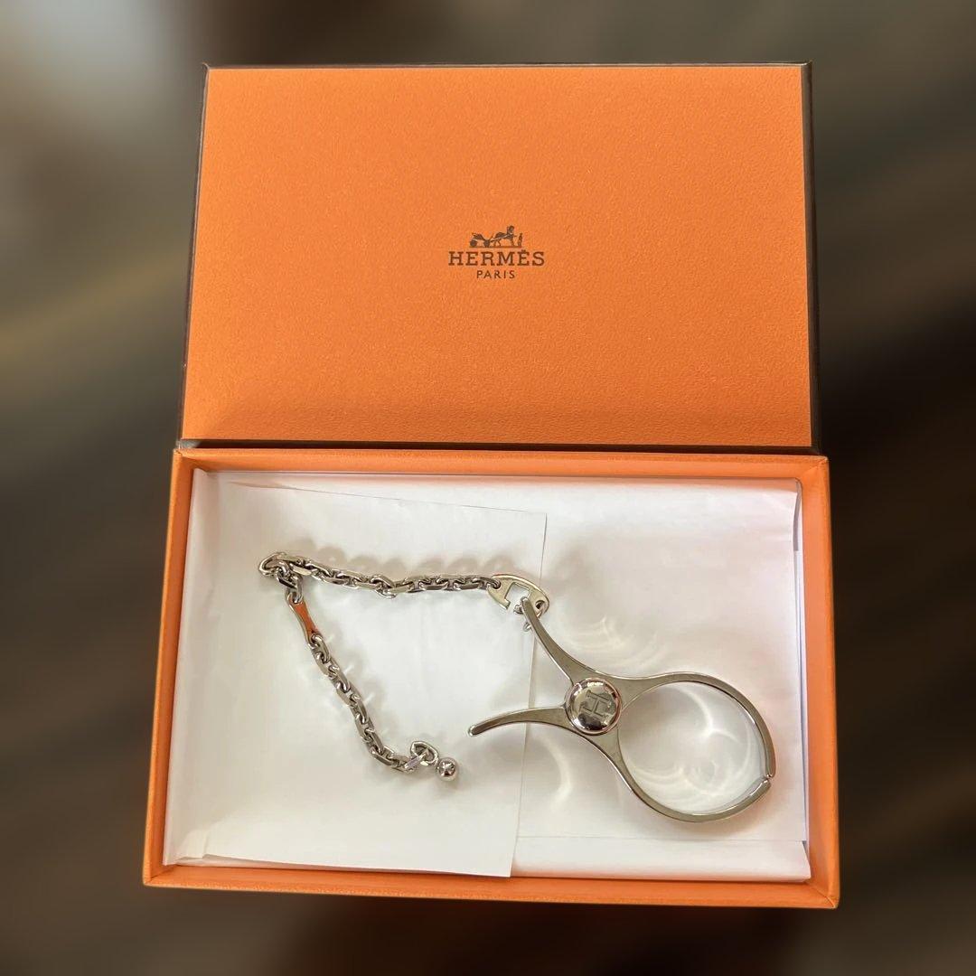 専用です　HERMES グローブホルダー　メタル　シルバー 名東】【HERMES】エルメス フィルー グローブホルダー シルバー