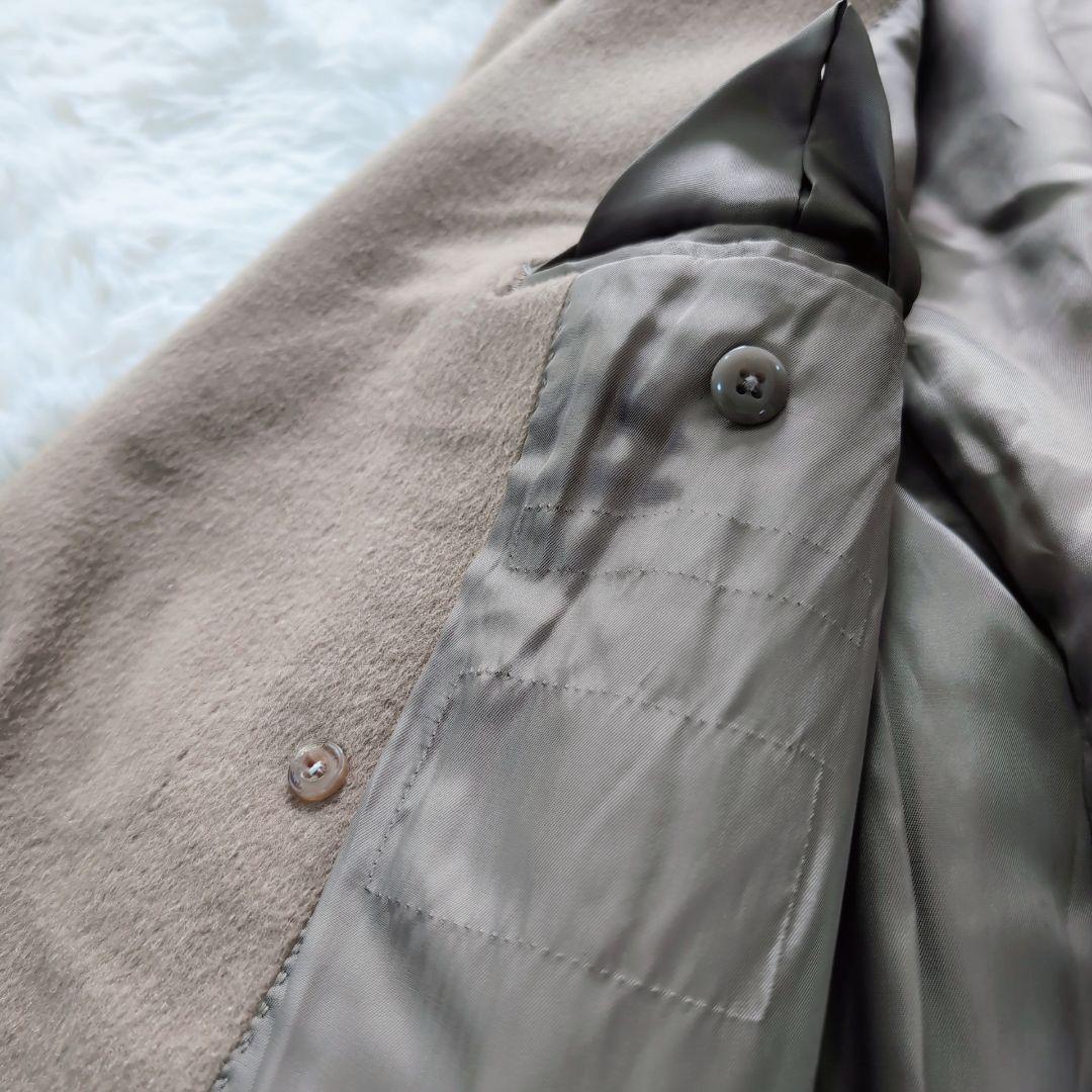 極美品】カシミヤ30% ユナイテッドアローズ ダブル ベルト L ベージュ