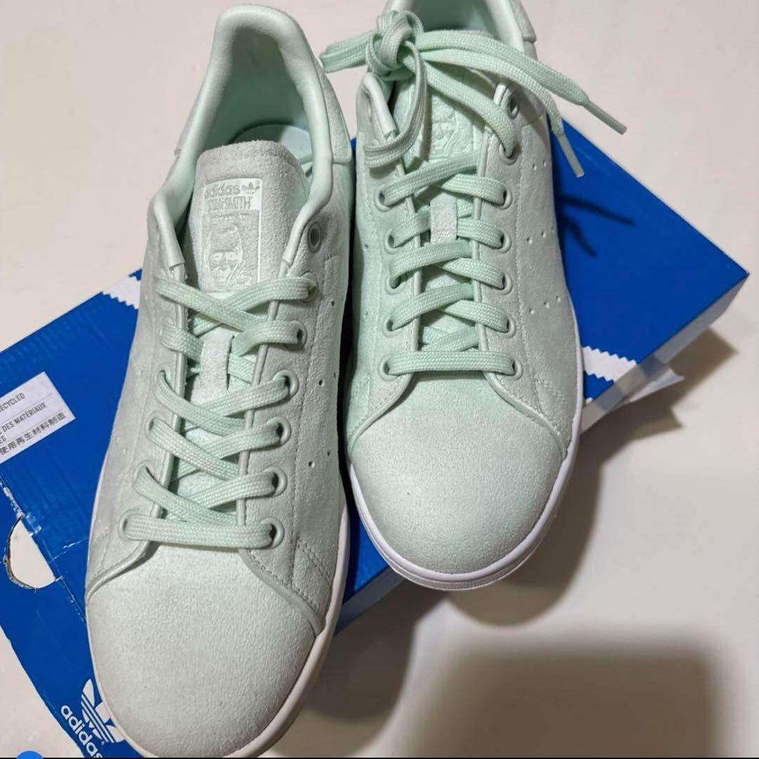 アディダス スタンスミス ミントグリーン スエード スニーカー - メルカリ