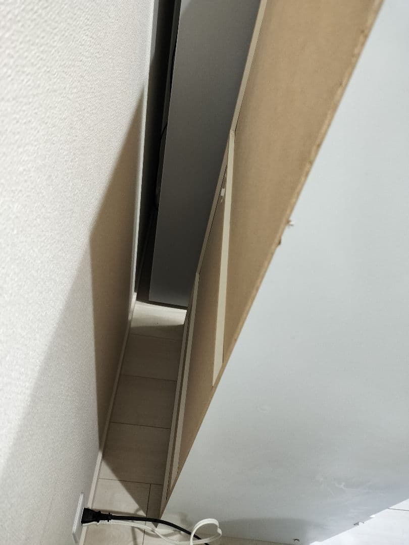 堕天使様用 ニトリ ホワイト食器棚 ガラス扉付き 2段棚