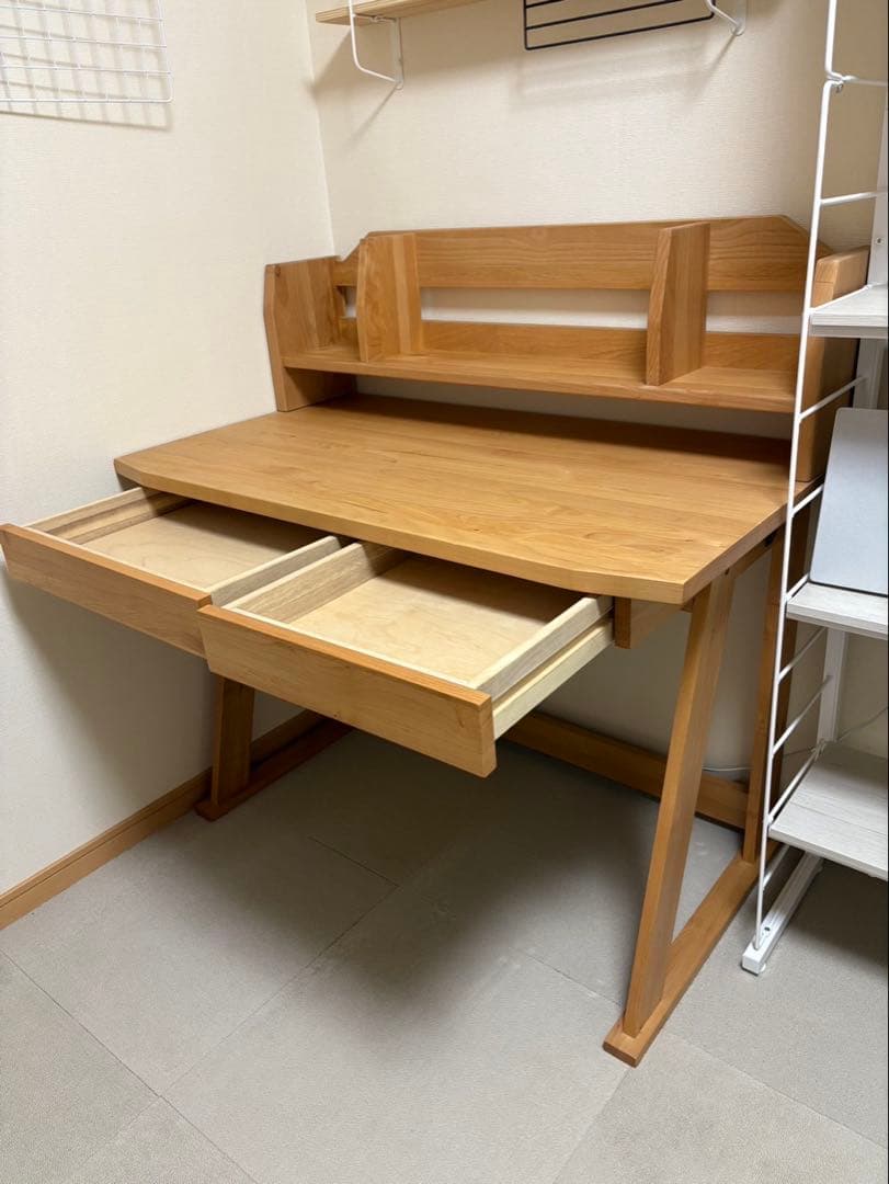 フジ様専用】アクタス 学習机 ＋シェルフ 引き出し付き-優先購入
