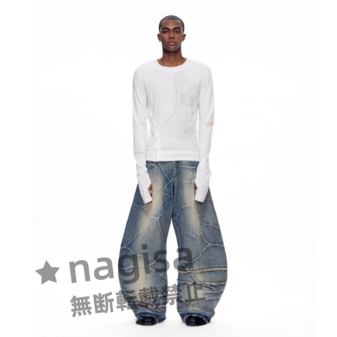 EMOBROTHER emo Circuit Burn ワイドレッグジーンズ