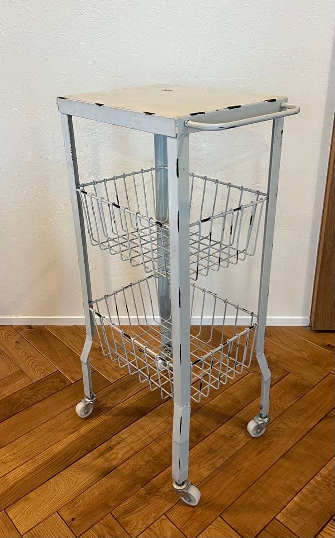 【シャビー キャスターワゴン／アイアンワゴン】 cicaktokek_fb22741_2