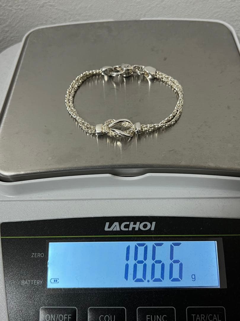 ティファニー TIFFANY ダブルロープセンターノット ブレスレットSV925