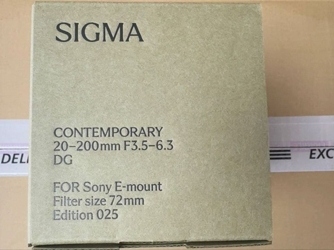 新品　SIGMA 20-200mm F3.5-6.3 DG レンズ E マウント