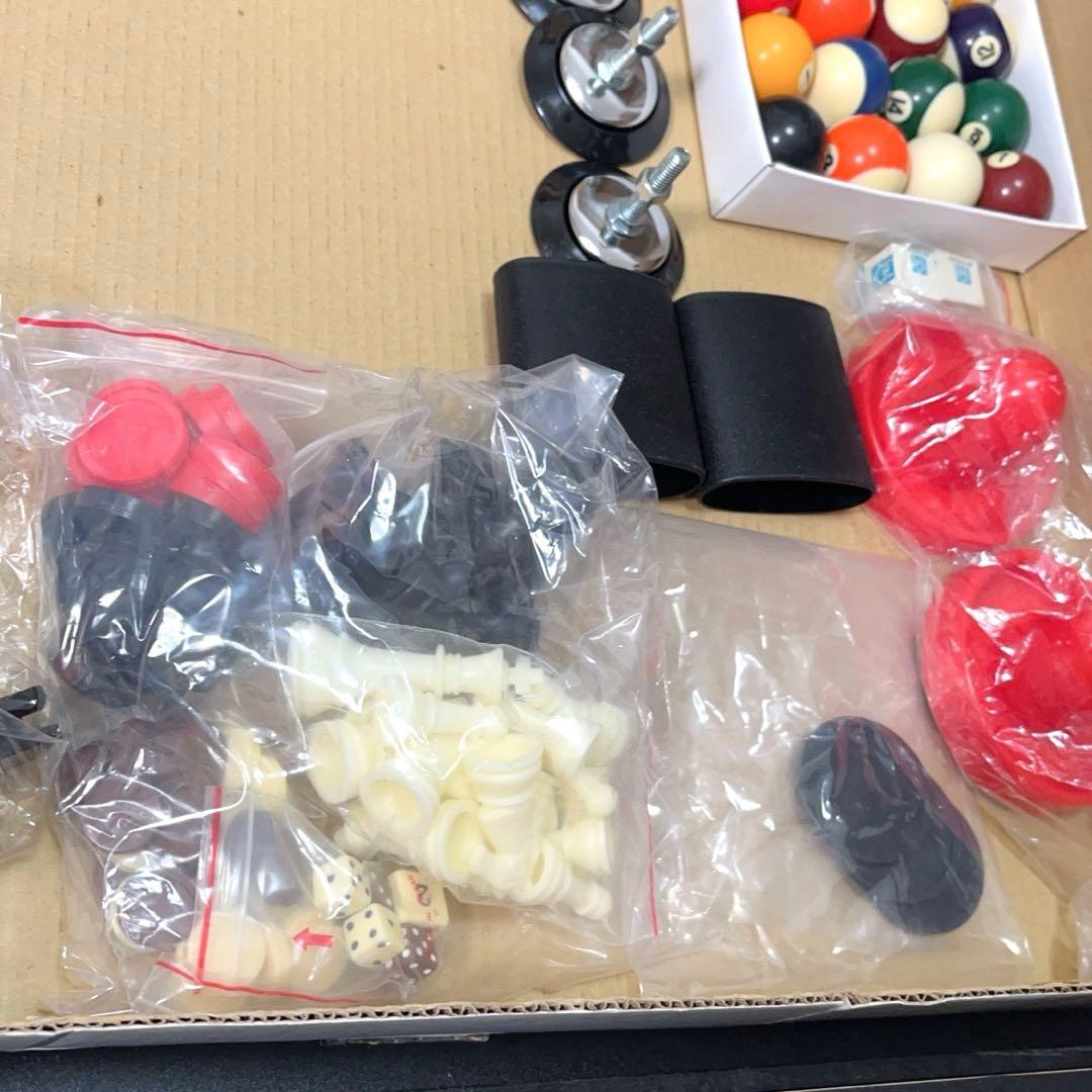 4in1 マルチビリヤード台 卓球 ホッケー チェス パーティー向け