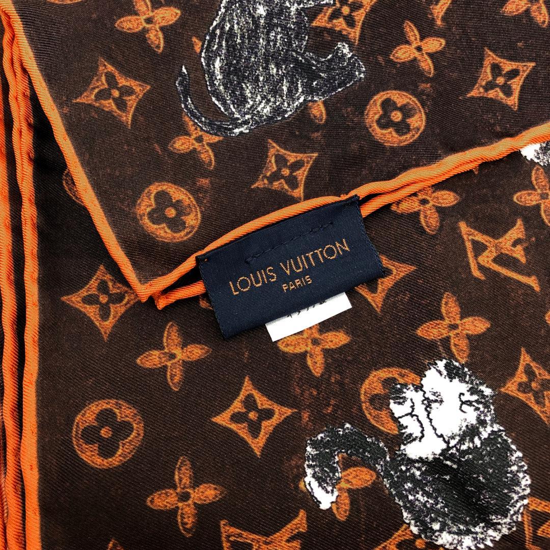 未使用 LOUIS VUITTON ルイヴィトン キャットグラム スカーフ 90