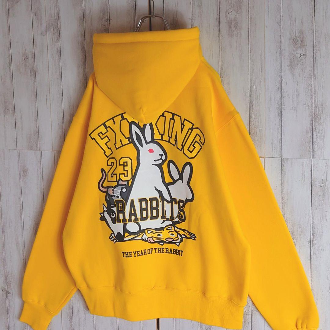 超希少デザイン】FR2 色情兎 兎 ビッグラビット バックロゴ パーカー