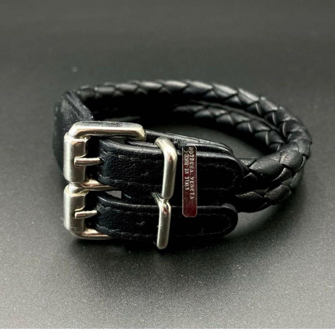 ボッテガヴェネタ　バングル　ブレスレット　2連　ブラック BOTTEGA VENETA（ボッテガ・ヴェネタ） ブレスレット 2連ブレスレット