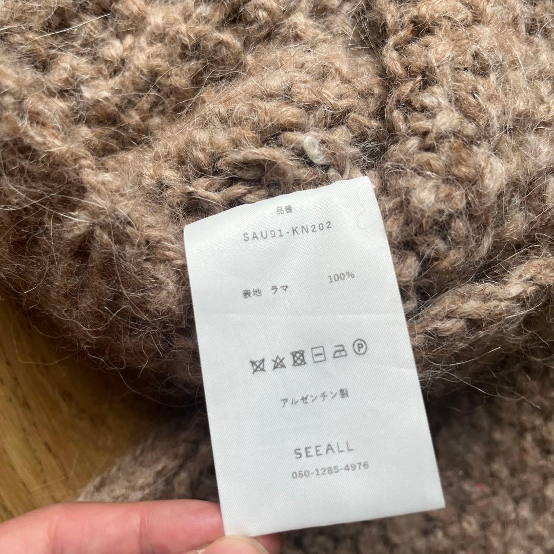 SEEALL HAND OVERSIZED HIGH NECK SWEATER - メルカリ