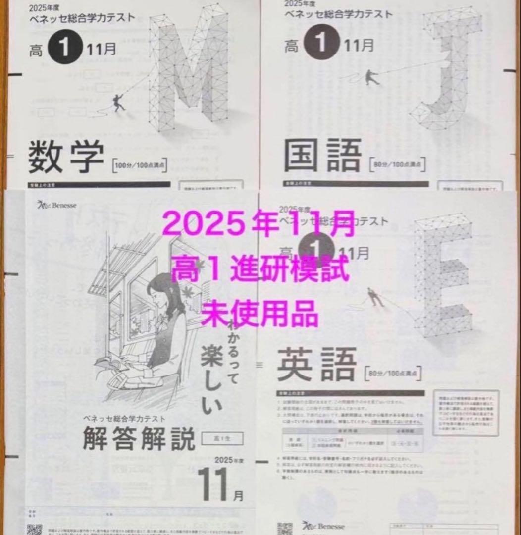 2025年11月高1年 進研模試 総合学力テスト ベネッセ 未使用品過去問