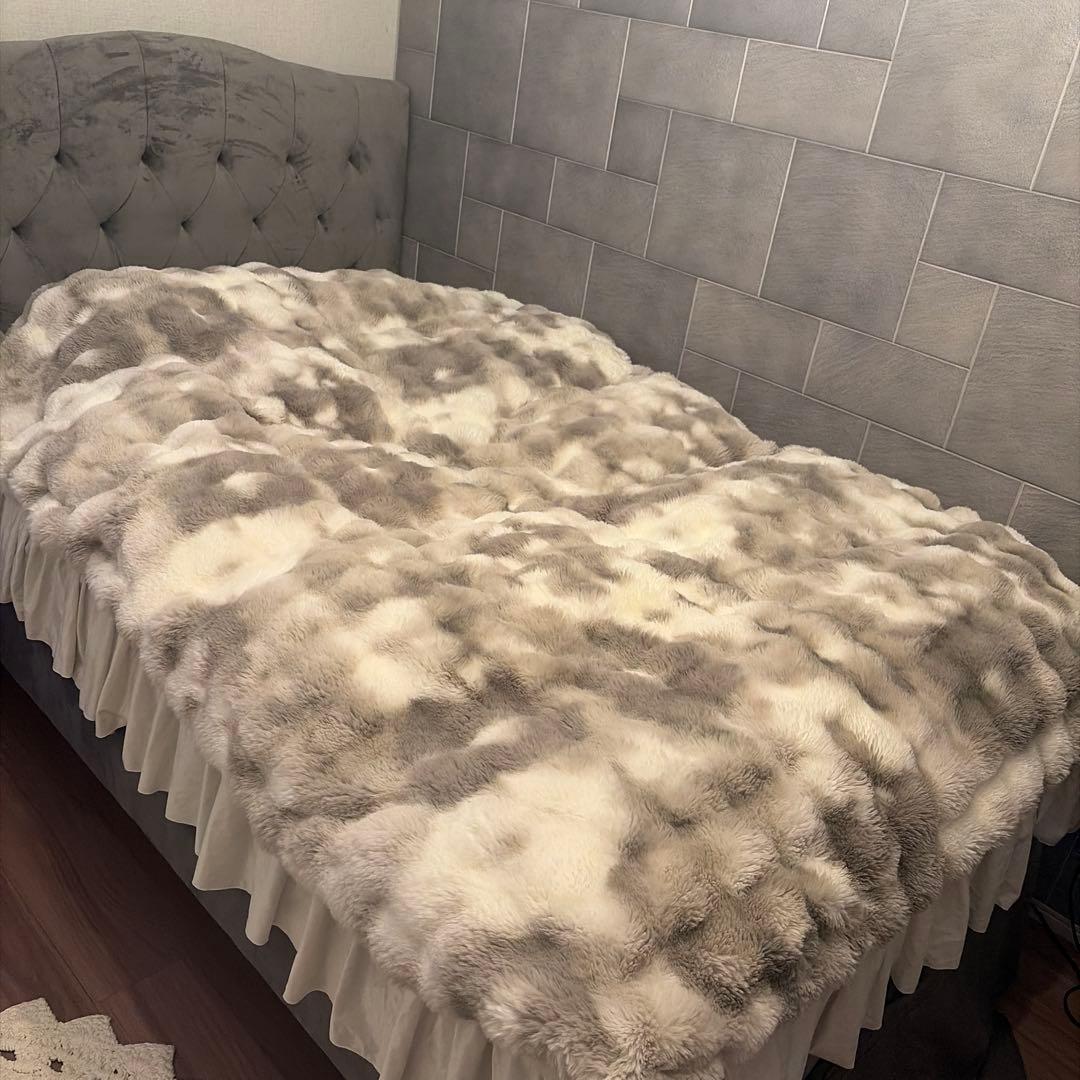 Francfranc WARMY ポコモコファー 掛け布団カバー シングル 美品