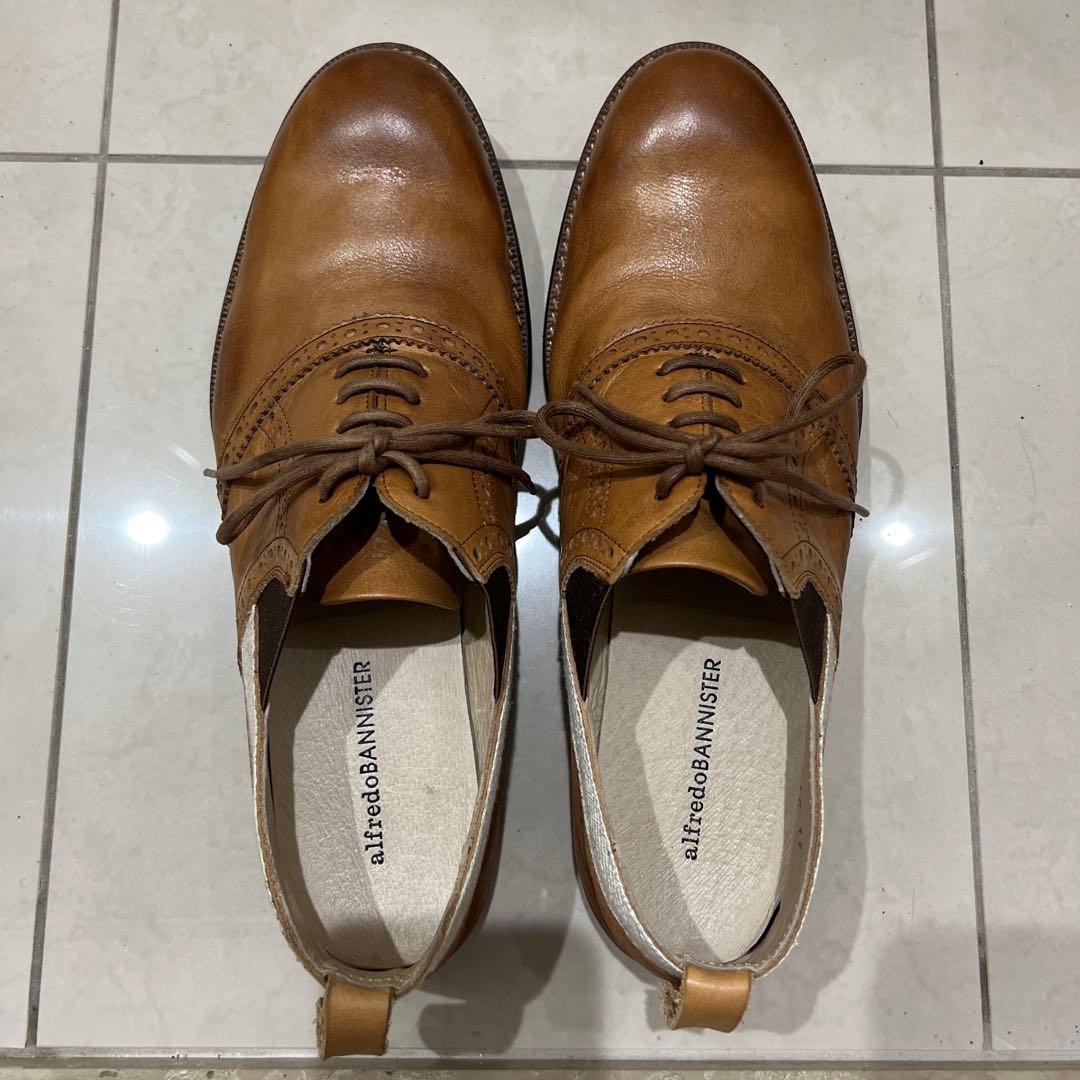 alfredoBANNISTERブラウン レザー シューズ 日本製 サイズ41 - メルカリ