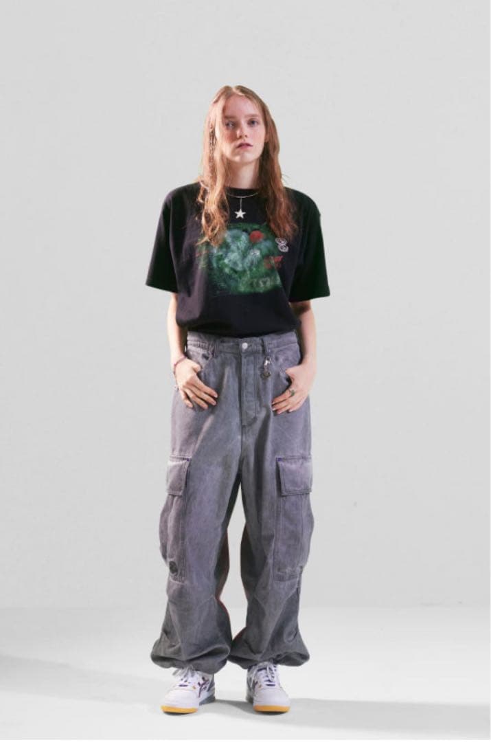 新品 ずっと真夜中でいいのに 愛のペガサス デニムカーゴパンツ