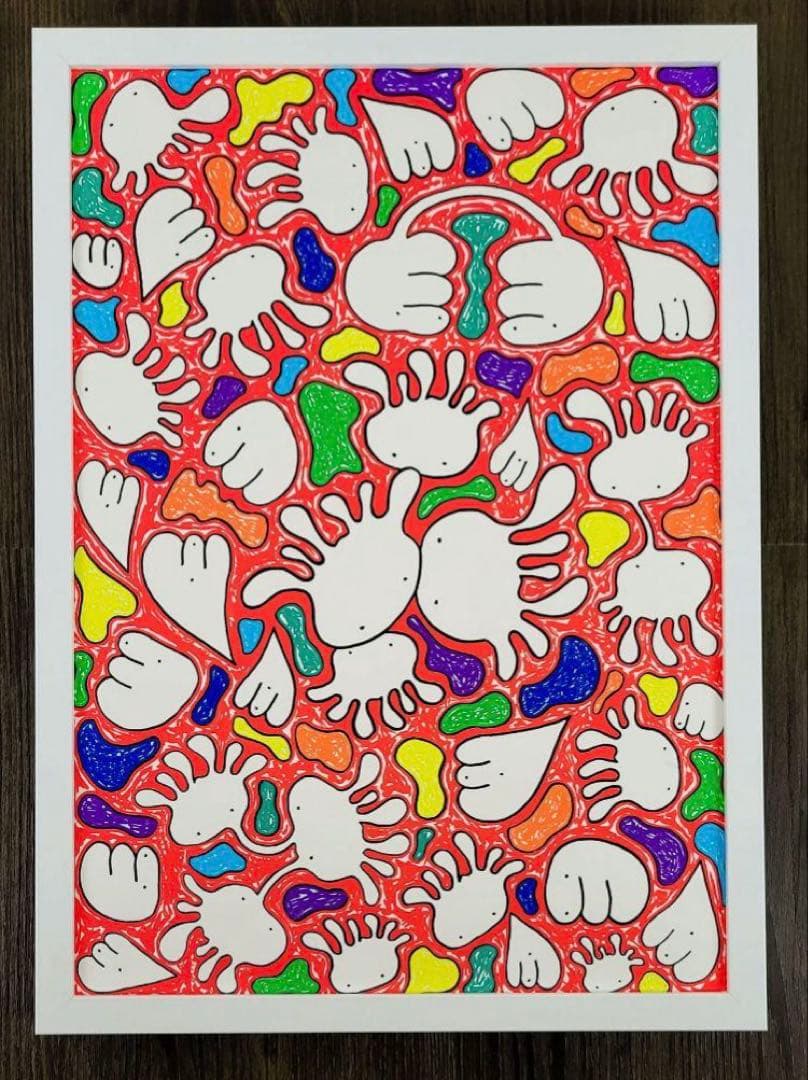 ★鈴木哲也★A3(297×420mm)額付原画★#0021 絵画の通販、購入ならFROM ARTIST/作品名：＃0072いのち/作家名：鈴木哲也