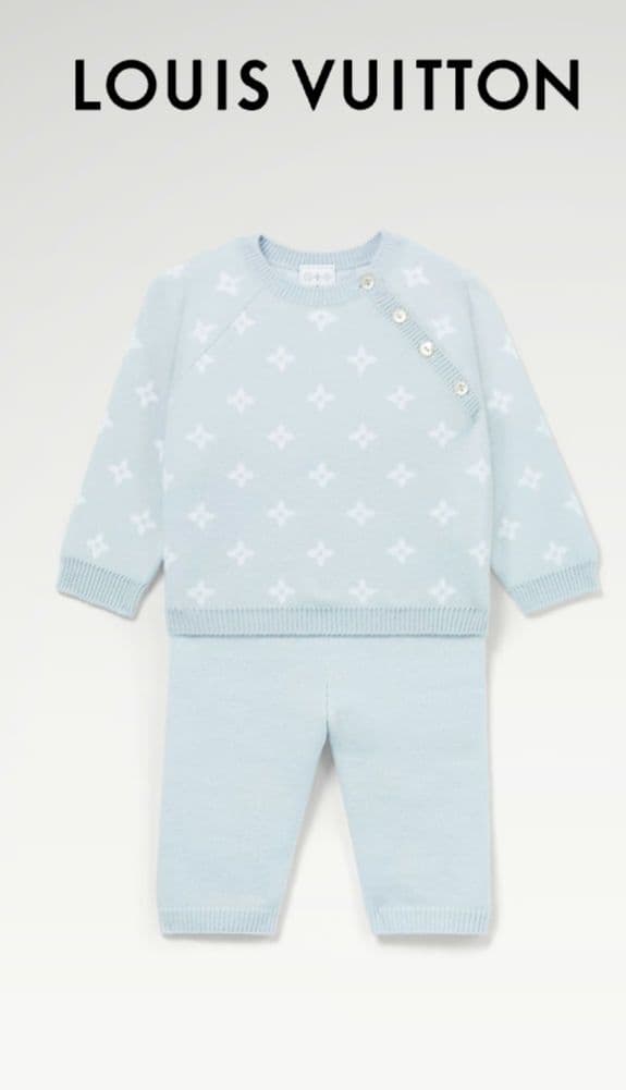 【新品·未使用】ルイヴィトン / ベビー服 / セットアップ / ルイ・ヴィトン (LOUIS VUITTON) チェックロゴセットアップ 子供服