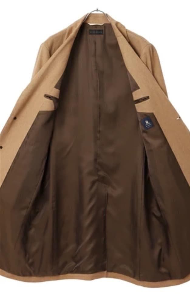 ヒルトン 洋服の青山 キャメル素材 チェスターコート サイズS 新品