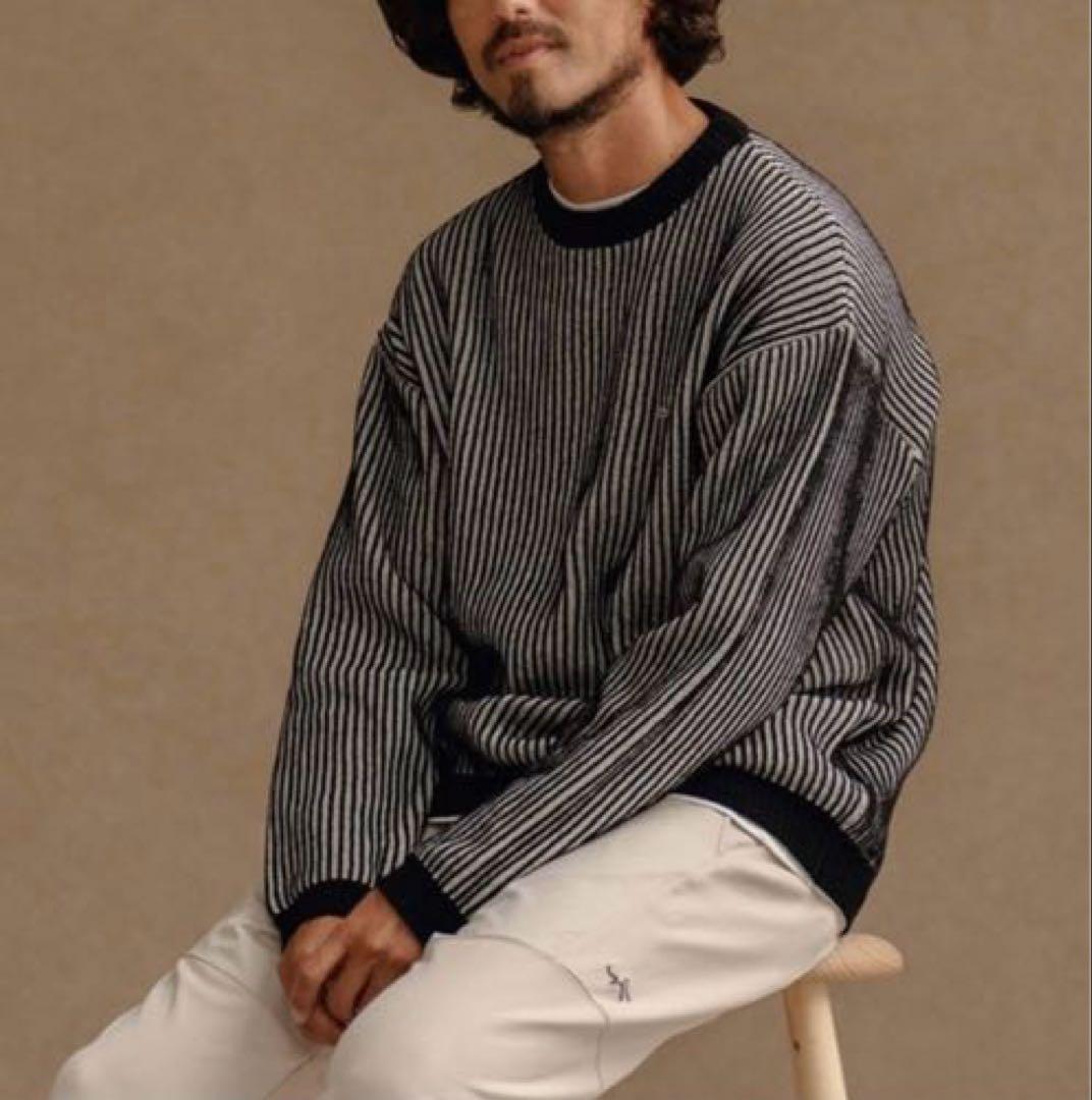 ⭐️CALL&RESPONSE ストライプニットプルオーバー M 美品