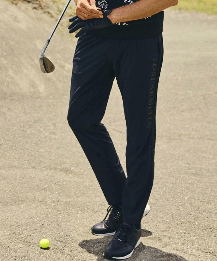 LUXEAKMPLUS / 24SS サイド ロゴ ストレッチ パンツ ゴルフ リュクスエイケイエムプラス LUXEAKMPLUS ゴルフ サイドロゴグラフェン