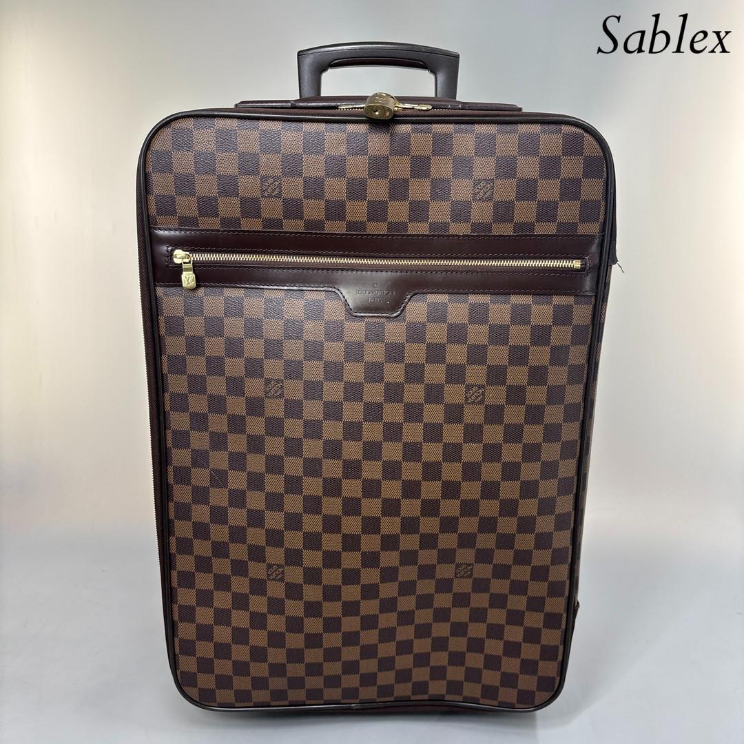 超極美品 ルイヴィトン■ダミエ ペガス55 N23294 レザー キャリーバッグ 極美品 ルイヴィトン□ダミエ ペガス 55 N23294 レザー スーツケース