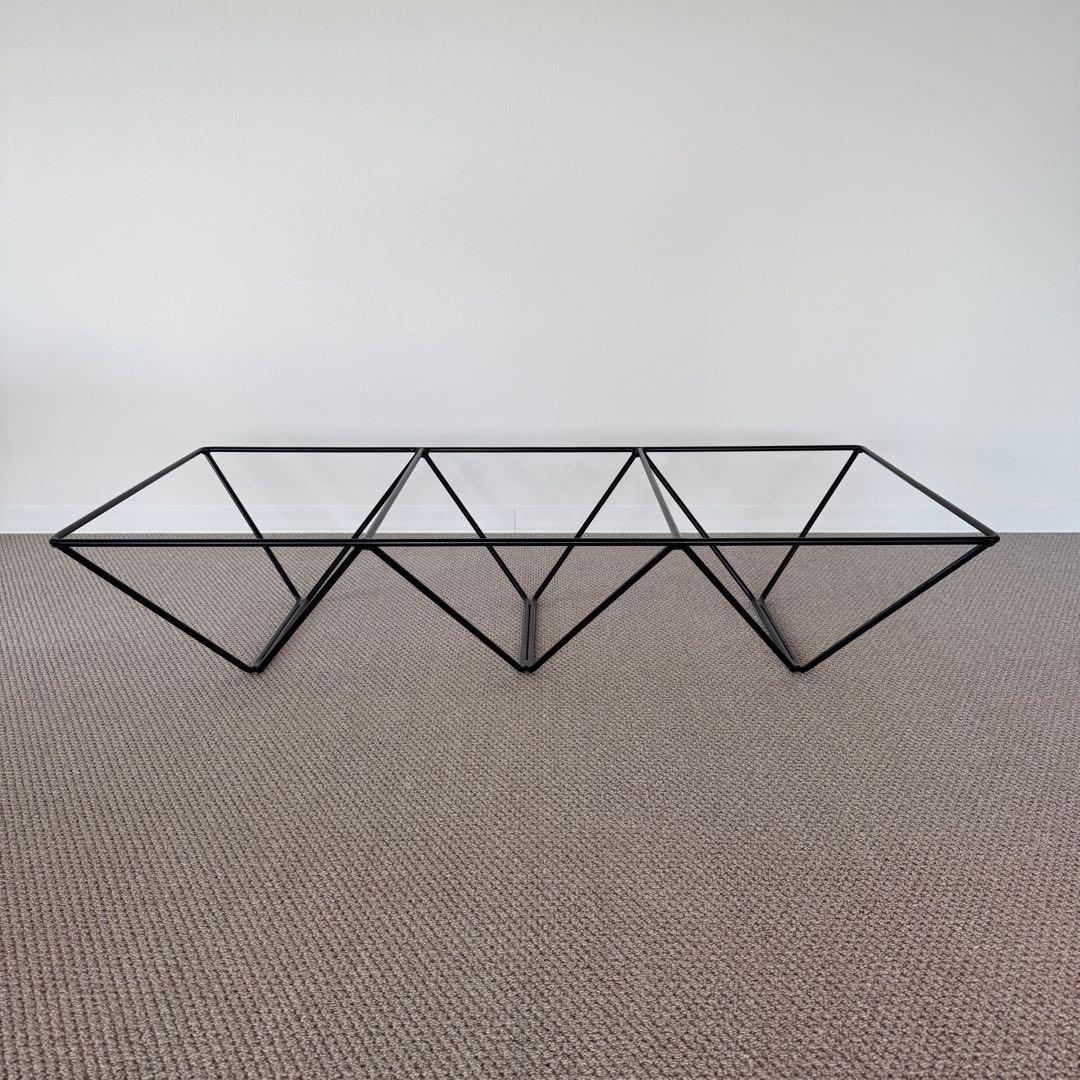 B&B Italia 1980'sヴィンテージ ALANDA ガラステーブル Alanda Square Coffee Table by Paolo Piva for B&b Italia, 1980s for
