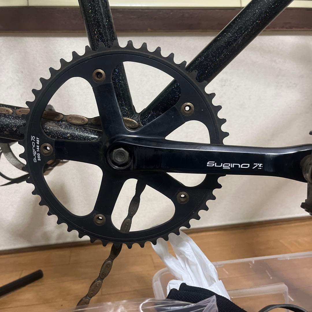 SUGINO75 165mm njs 黒　競輪　KEIRIN MASH SF SUGINO75 165mm njs 黒 競輪 KEIRIN MASH SF Sugino 75 Track Crankset