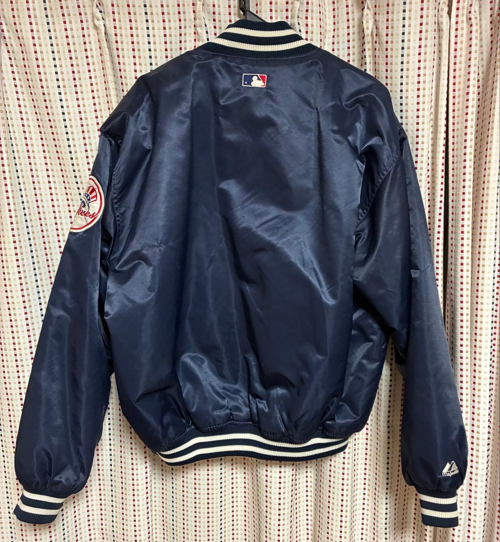 Yankees スタジャン Lサイズ Majestic ネイビー Yankees Majestic