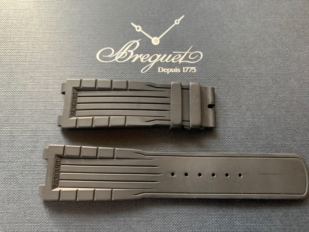 Breguet ブレゲ 5527 ブラックショートサイズラバーベルトバンド