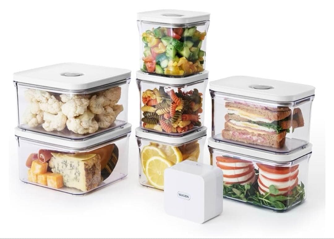 12666 VAKUEN 真空保存容器&全自動食品シーラー機 ショート8点セット 楽天市場】VAKUENプレミアム真空保存容器&全自動食品シーラー機