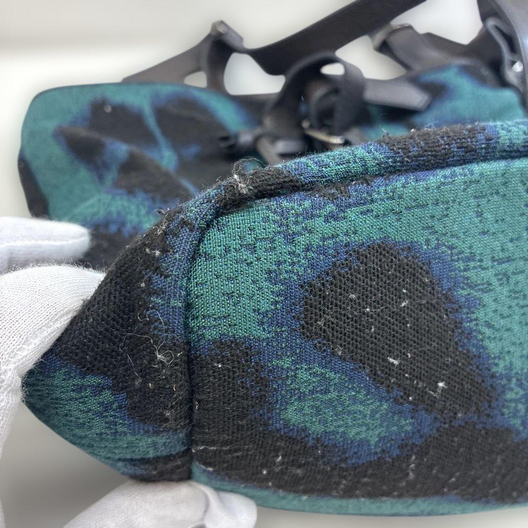 ヴィヴィアンウエストウッド トートバッグ キャンバス レザー オーブ 青