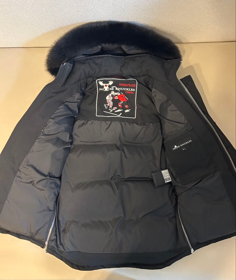 MOOSE KNUCKLES ファー付ダウン ブラック S （値下げできます